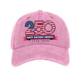thumbnail image 5 of 250th Anniversary USA Hat Adjustable Embroidered Cap 1776-2026 American Commemorative Headwear Unisex,Pink, 5 of 5