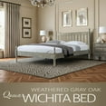 thumbnail image 2 of East West Furniture Queen Wooden Platform Bed Frame, Weathered Gray Oak Finish, Traditional Style, 2 of 6