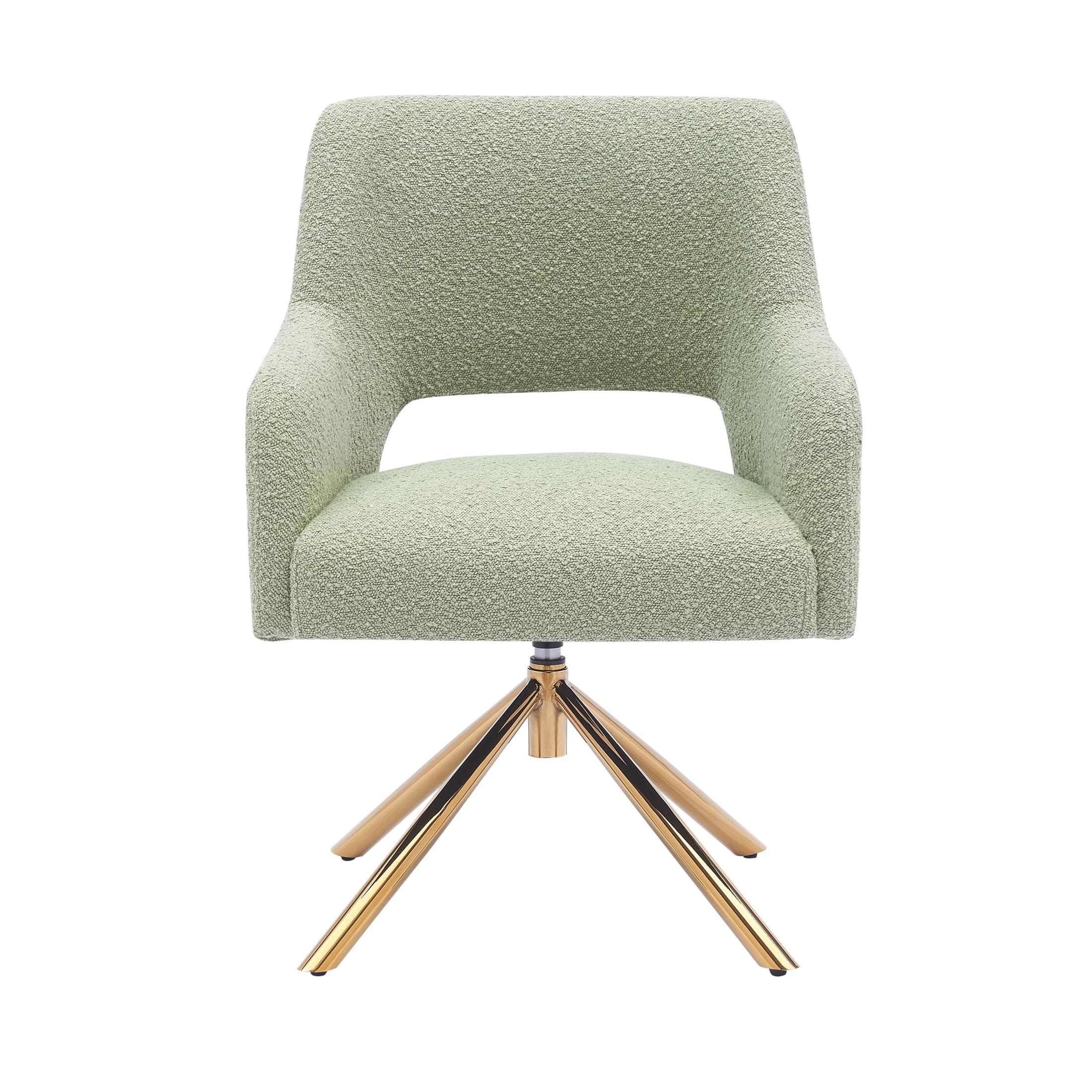Mid-Century Modern Water and Stain Resistant Boucle Fabric Upholstered Swivel Accent Chair, Desert Sage
