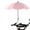 Pink, variant on Arghm Baby Pram Umbrella,30.7in Expanded Size Sunshade for Stroller,Foldable and Easy to Attach Umbrella with Steel Ribs