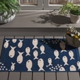 thumbnail image 2 of SAFAVIEH Courtyard Trena Fishes Indoor/Outdoor Area Rug, Navy/Beige, 2'7" x 5', 2 of 15
