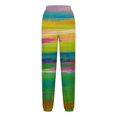 thumbnail image 4 of Busydd Womens Sweatpants Elastic Waist and Bottom Wide Leg Sweatpants Fashion Tie Dye Multicolor Gym Sports Hiking Pants Casual Baggy Orange Straight Leg Sweatpants Trousers, 4 of 5