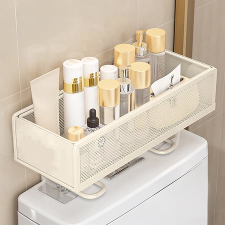 Wall Mounted Metal Mesh Toilet Storage Rack Over The Toilet Bathroom Organizer for Shampoo and Shower Wall Mounted Metal Mesh Toilet Storage Rack Over The Toilet Bathroom Organizer for Shampoo and Shower