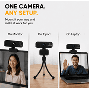 TOPVISION Webcam for PC, USB Computer Camera with Microphone, Plug & Play Web Camera for Desktop Computer/Laptop, Zoom,Google Meet,Teams, Streaming, Compatible with Windows Mac Linux