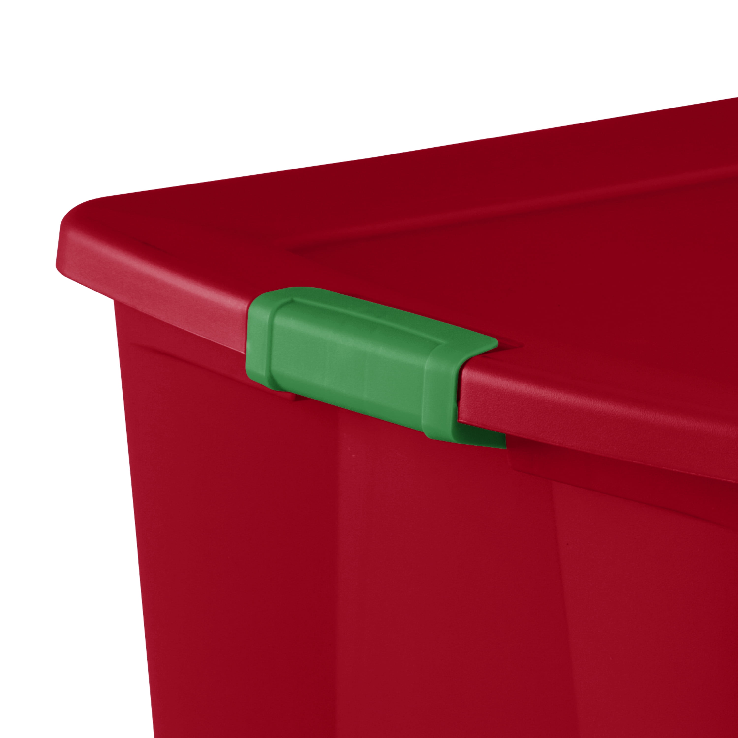 Sterilite 56-Quart Wheeled Latching Storage Tote with Rocket Red