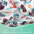 thumbnail image 4 of Summer Round Table Cloth 60 Inch,Seashell Anchor Sunglasses Tablecloth Waterproof Stain Wrinkle Resistant Washable Circle Table Cover for Home Kitchen Dining Room Party Outdoor Picnic, 4 of 6