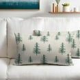 thumbnail image 2 of Christmas Tree Lumbar Pillow Covers 12x20 Set of 2 Green Xmas Vintage Winter Print Decorative Outdoor Linen Throw Pillows Cases Cushion Cover Rustic Holiday Decoration Farmhouse Sofa Couch Bed Decor, 2 of 4