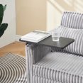 thumbnail image 5 of Corduroy Pull-out and Push-in Sofa with Dual Functions,Convertible Sofa Bed with a Movable Tabletop and USB Ports,Adjustable Backrest Couch Bed for Living Room ,Bedroom and Guest Room,Gray, 5 of 7