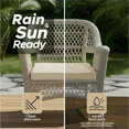 thumbnail image 6 of Ottowood Outdoor Chair Cushions Set of 6, Beige, 22" x 22" - Waterproof Fade Resistant Linen Patio Furniture Seat Pads with Non-Slip Bottom & Removable Cover, 6 of 7