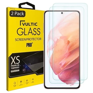 Vultic [2 Pack] Protection écran pour Samsung Galaxy S21 5G [Case Friendly], Couverture de film en verre trempé