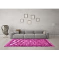 thumbnail image 3 of Ahgly Company Indoor Square Checkered Pink Modern Area Rugs, 5' Square, 3 of 4