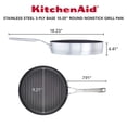 thumbnail image 2 of Sarten/plancha KitchenAid con base de 3 capas de acero inoxidable, 26 cm, 2 of 9