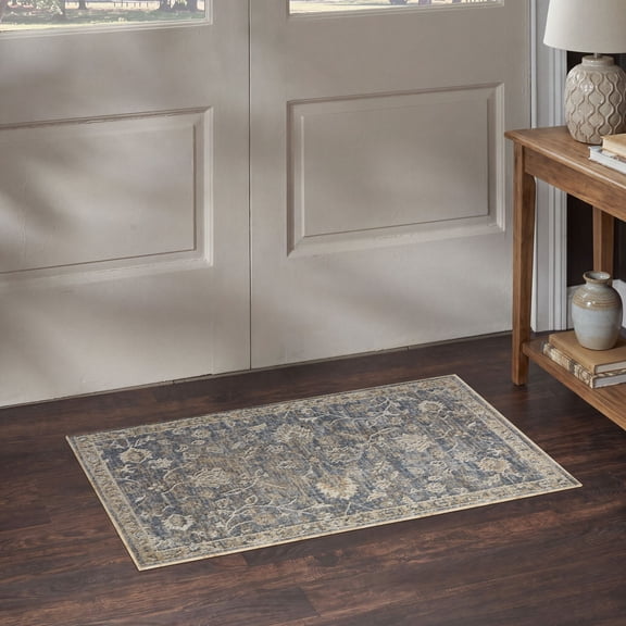 Nourison Harbor 2'2" x 4' Blue Vintage Indoor Rug