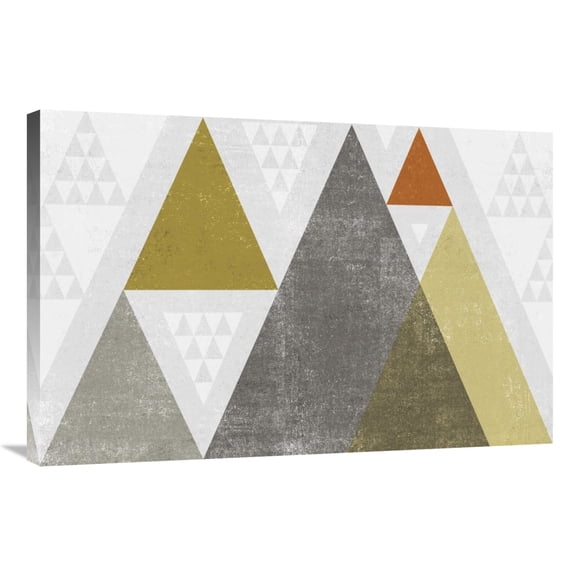 Global Gallery's 'Mod Triangles I Retro' By Michael Mullan Stretched Canvas Wall Art