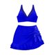 thumbnail image 4 of Traje de baño de dos piezas Tankini para mujer, estilo conservador de primavera, con falda de color liso y abertura en la parte delantera, tankinis para mujer, trajes de baño de dos piezas para mujer,, 4 of 6