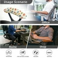 thumbnail image 4 of SCRAWLGOD Colorful Paws 3 PCS Anti-Slip Computer Chair Cover with Arm Rest Slipcovers Comfortable Desk Chair Seat Protector Removable Dustproof Boss Chair Covers, L, 4 of 7