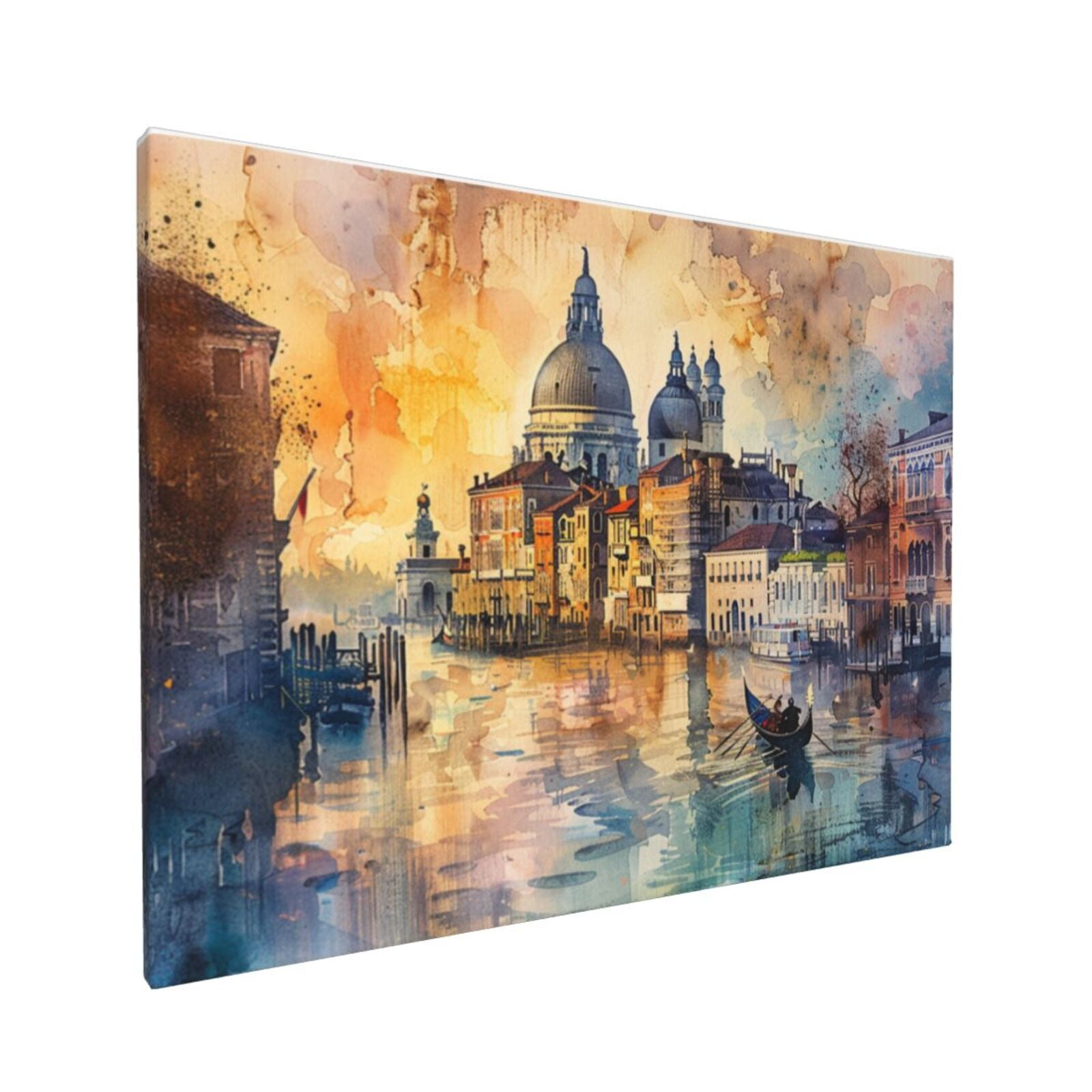 12x16 inch Canvas Pictures Wall Art At Dusk In Venice,Bathroom,Living Room,Club,Study Wall Decor Oil Paintings On Canvas,Enchanting At Dusk In Venice Modern Style Decor Canvas Painting Gifts
