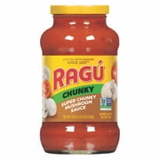 Ragu Super Chunky Mushroom Pasta Sauce, Diced Tomatoes, 24 oz, 5 Servings per Container