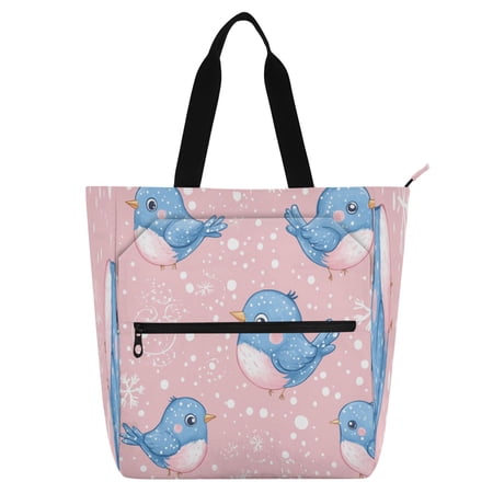 DIXRUYEE Book Tote Bag Casual Style Creatively Whimsical Winter Blues Printed