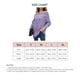 thumbnail image 5 of Suéter de cuello barco de manga larga para mujer, top de punto con hombros descubiertos y dobladillo extendido, morado, XL, 5 of 6