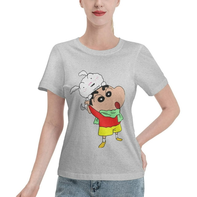 Women's Basic Short Sleeve T-Shirt Crayon Shin Chan