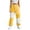 Yellow, variant on Inleife Women's Color Block Patchwork Jogger Sweatpants, High Waist Drawstring Cuffed Ankle Casual Long Pants with Side Pockets for Winter
