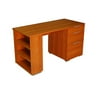 West End - Desk With Outside Bookcase, Light Cherry (BOX 1)