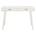 thumbnail image 5 of SAFAVIEH O'Dwyer Solid Retro 2 Drawer Writing Desk, Distressed White, 5 of 15