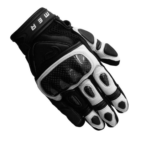 Street Riding Gloves - Men's Fulmer GT8C Street GP Hard Knuckle Leather/Mesh Gloves Motorcycle Riding