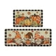 thumbnail image 2 of Juego de 2 Tapetes de Otoño con Diseño de Calabaza y Hoja de Arce | Felpudos Antideslizantes de Poliéster con Decoración Otoñal | Alfombras para Interior y Exterior de Halloween, Acción de Gracias |, 2 of 6