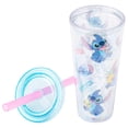 thumbnail image 4 of Silver Buffalo Disney Lilo and Stitch - Vaso de plástico Boba con tapa y pajita, 24 onzas, 4 of 8