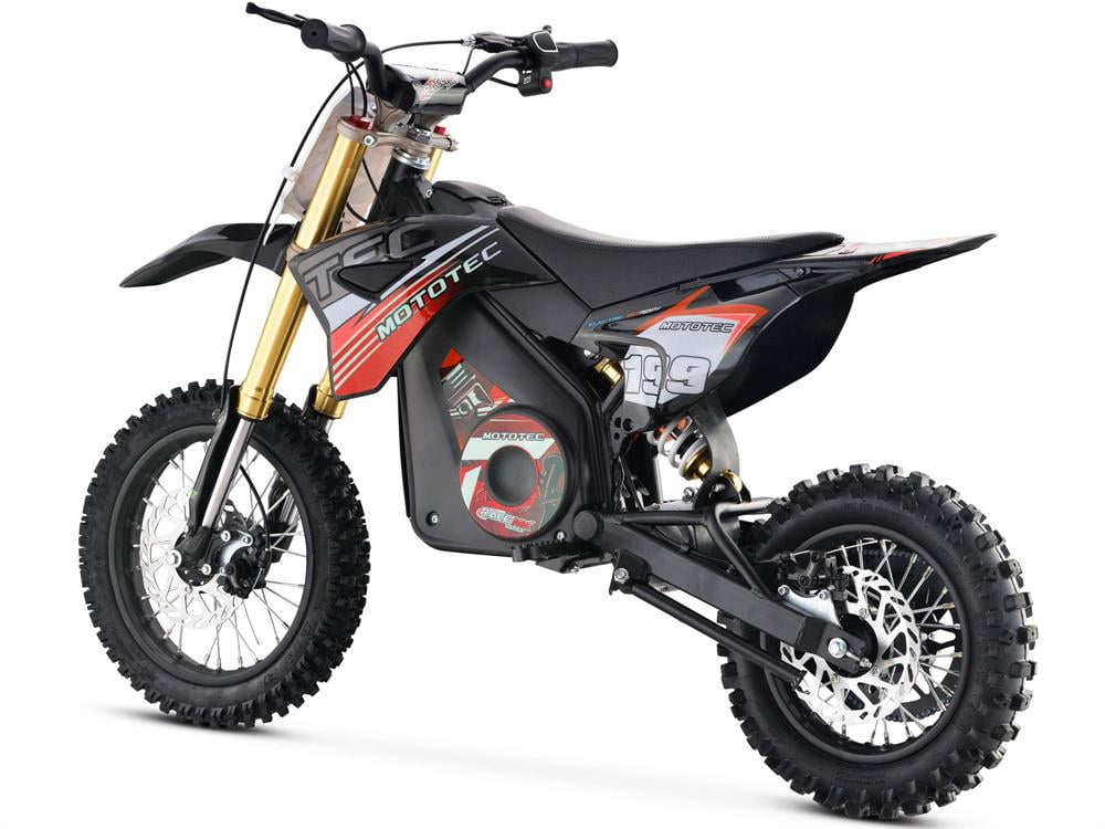 MotoTec 36v 1200w Pro Electric Dirt Bike Lithium Red