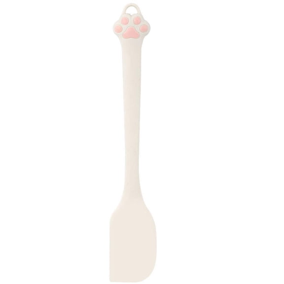 Cute Cat Paw Silicone Spatula Set, Heat Resistant Kitchen Spatulas with Long Handle, Rubber Scraper for Baking & Cooking, Scraper Oil Brush, Kitchen Utensil Spatula Set for Nonstick Cookware