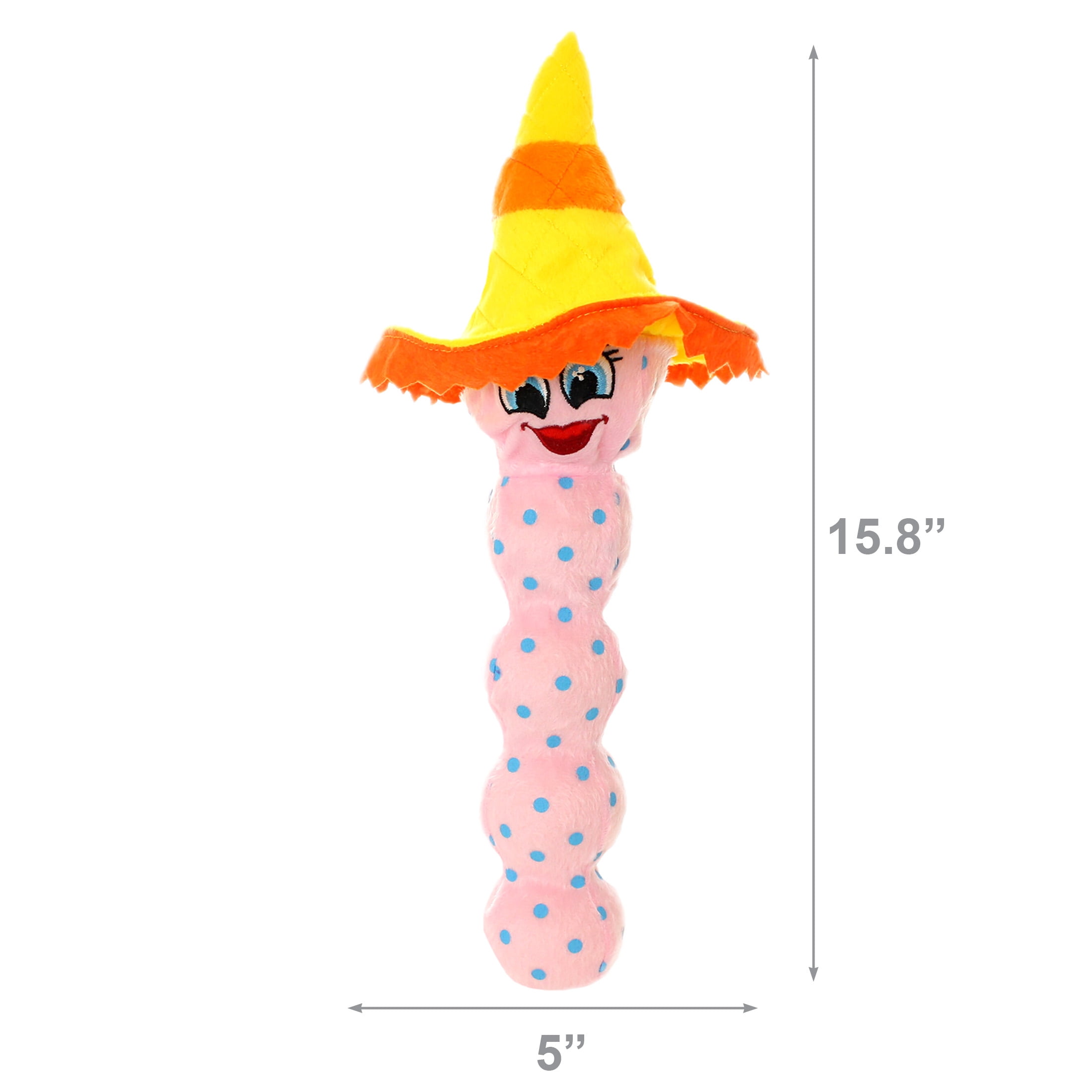 Mighty Tequila Worm Pink Durable Plush Squeaky Dog Toy