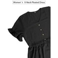thumbnail image 4 of Luxtrada Womens Short Sleeve Dresses Casual Loose Fit Swing T Shirt Dress (Black,S), 4 of 8