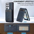 thumbnail image 5 of LC.IMEEKE L3 For Samsung Galaxy S22 Ultra 5G Magnetic Case Detachable Card Holder Leather TPU Mobile, 5 of 5