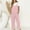 Pink, variant on Sakmal Plus Size Jumpsuits for Women Casual Blue Cotton and Linen Sleeveless Overalls Full Plain Straight Leg Scoop Neck Pants