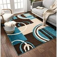thumbnail image 2 of Well Woven 600165 Galaxie Vagues Moderne Tapis&44; Bleu - 5 Pi 3 Po x 7 Pi 3, 2 of 10