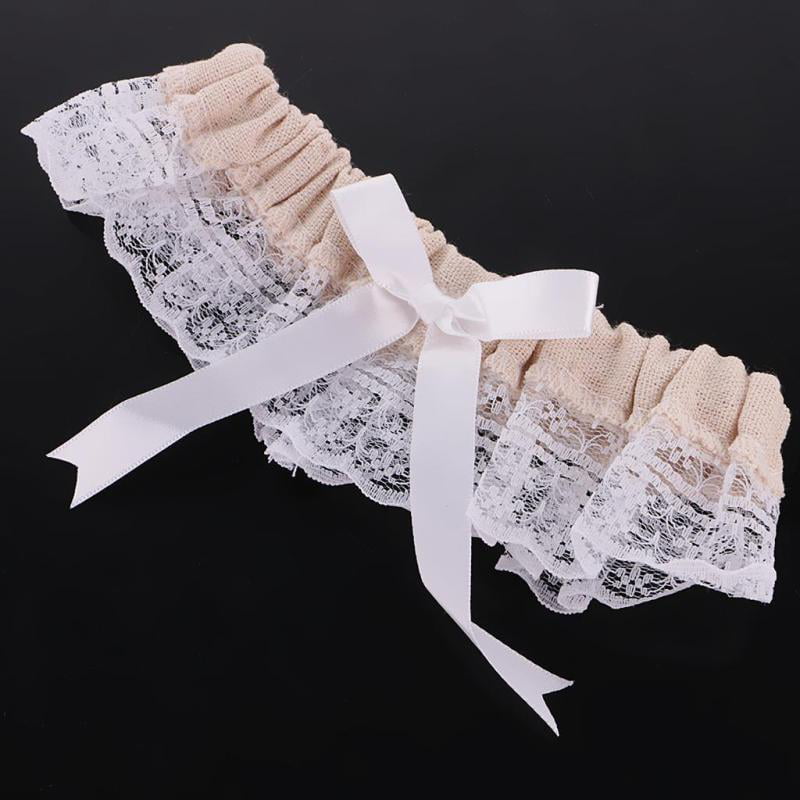 Details about   MagiDeal Bridal Elastic Burlap Lace Flower Leg Garter with Bow Thigh Ring 