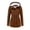 Brown, variant on Winter Jackets for Women Solid Color Plush Thick Zipper Hooded Jacket Long Sleeve Sherpa Lined Windproof Casual Jacket