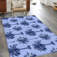thumbnail image 2 of Area Rug for Living Room, Palm Trees Non-Slip Indoor Large Carpet for Bedroom/Dining Room, Summer Vintage Tropical Trees Botanical Blue Washable Low-Profile Rectangle Floor Runner Rugs - 4 x 6 Ft, 2 of 8