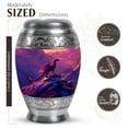 thumbnail image 2 of JAGASY Dragon Small Keepsake Urn for Ashes Adult Male, Purple Urns for Human Ashes, Snowy Mountain & Sunset Decorative Urns for Sister, Handmade Memorial Urn for Brother, (3 Inch), 2 of 7
