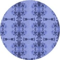 thumbnail image 1 of Ahgly Company Indoor Round Patterned Denim Blue Area Rugs, 6' Round, 1 of 6