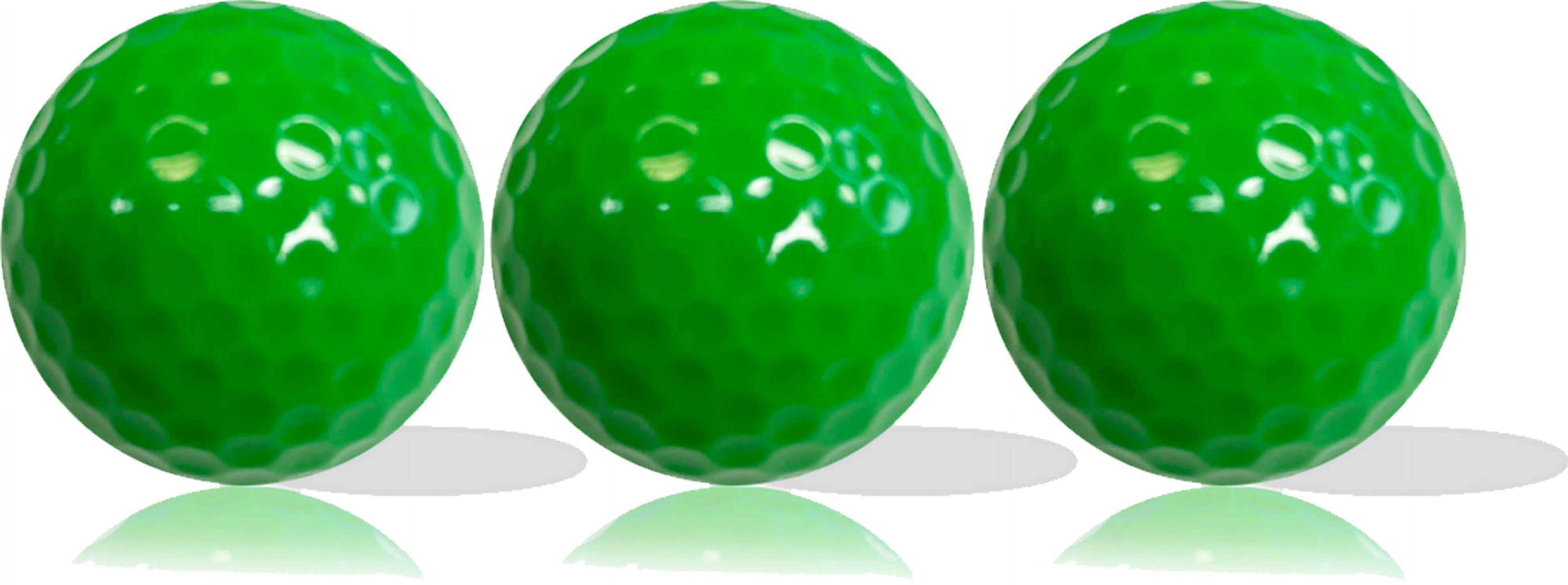 Green Golf Balls – 12 Pack – High Visibility Colored Balls by GBM Golf