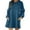 Blue, variant on Utoimkio Women's Long Sleeve Crewneck Knitted Sweater Dress Fall Winter Casual Loose A-Line Midi Dresses for Women with Pockets