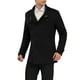 thumbnail image 4 of Abrigo de invierno para hombre Inspire Chic, abrigo de guisante de doble botonadura con cuello alto, 2XL, negro, 4 of 6