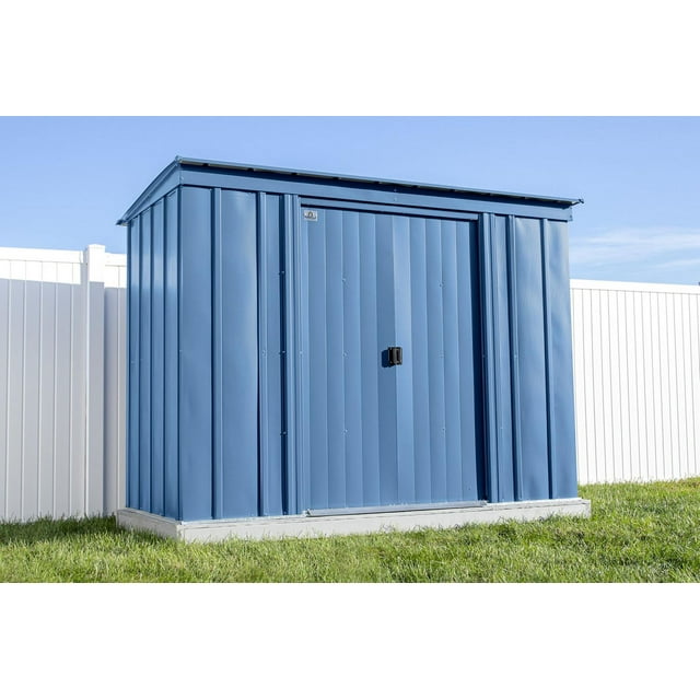 Arrow Classic Steel Storage Shed, 8x4, Gris bleu