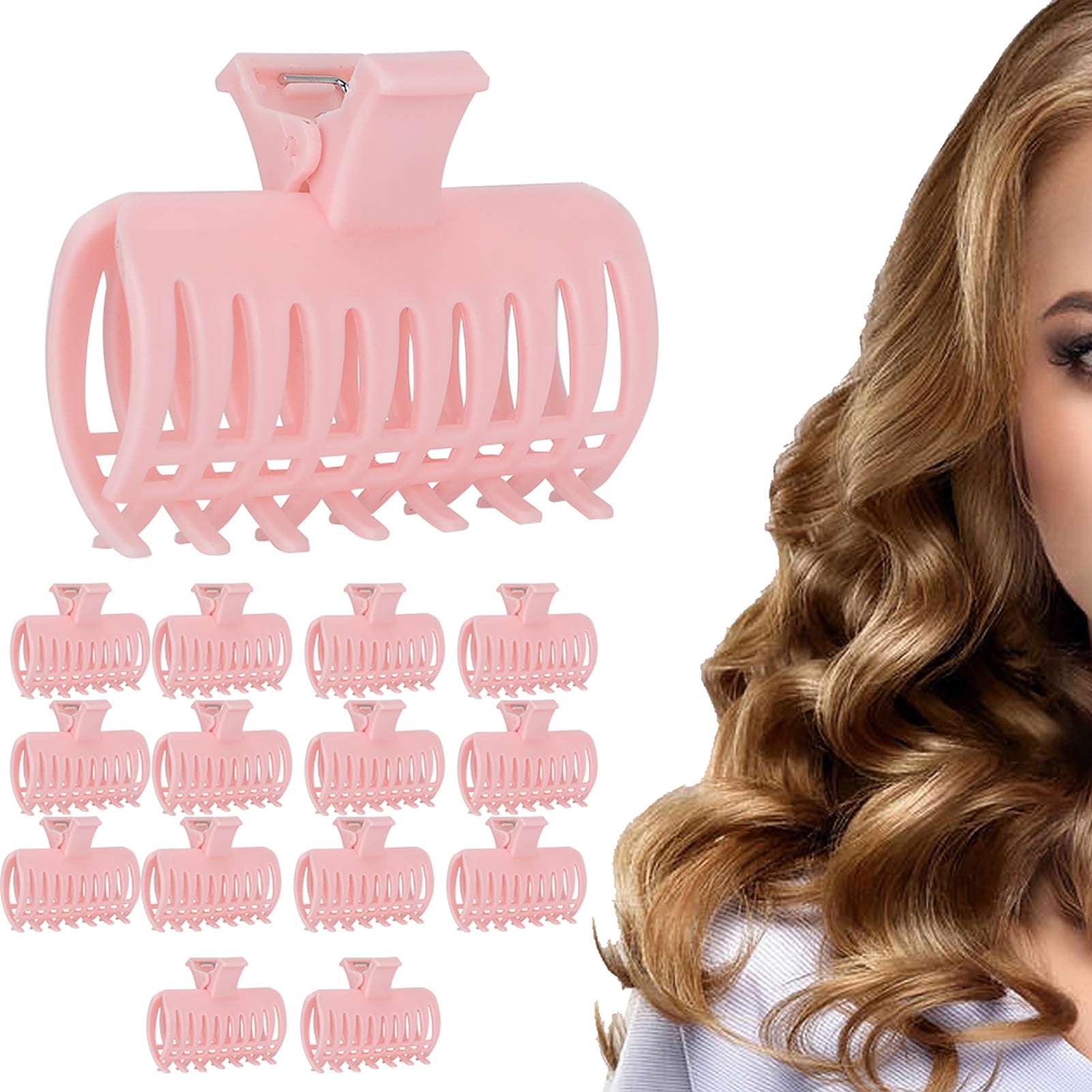 15PCS Hot Roller Clips, Curler Clip for Girls Women, Hair Roller Claw Clips Fixing Clamp