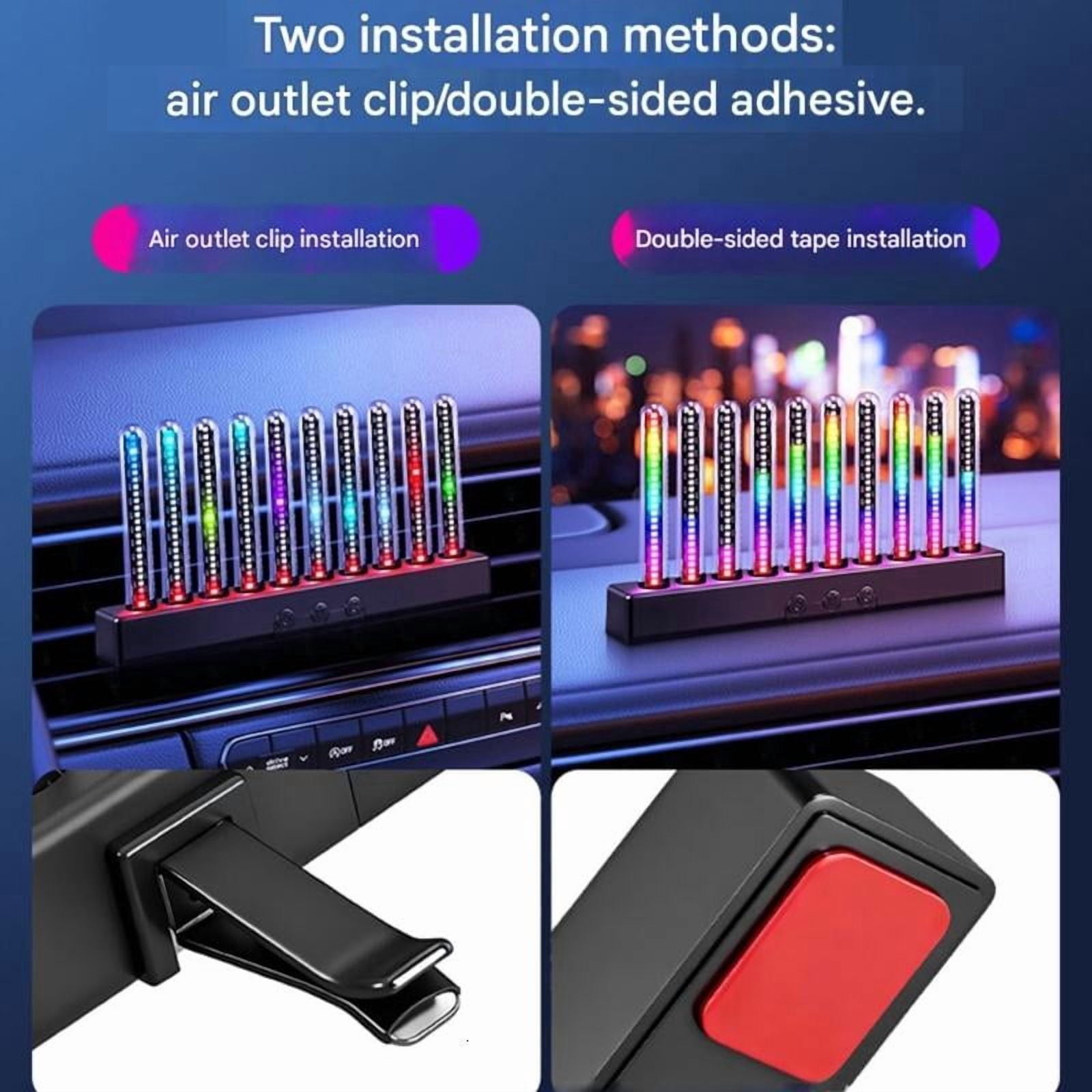 CEORPER Mini USB Sound Activated LED Light Bar for Computer Desk and Car Ambiances