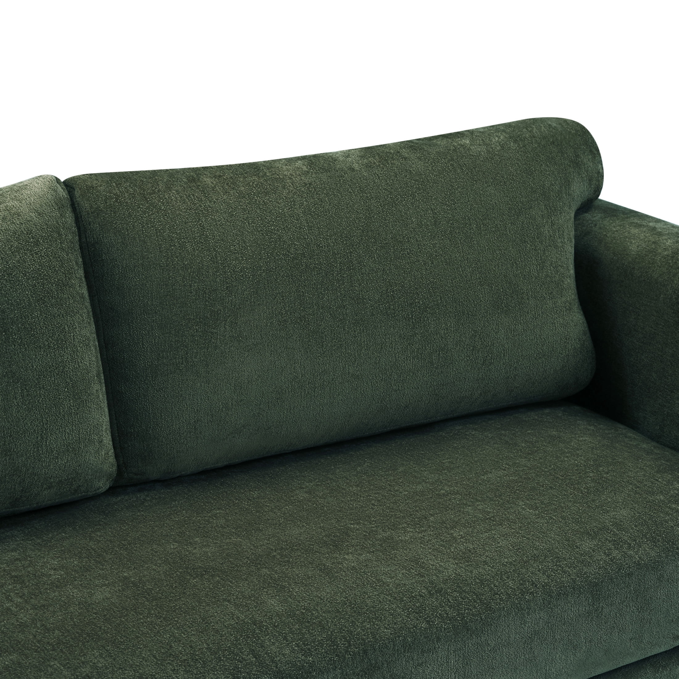 Christopher Knight Home Modern 3-seater Chenille Upholstered Sofa, Curved Arm Accent Couch, Green